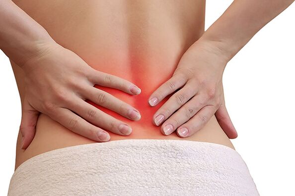 reflektierte Rückenschmerzen bei thorakaler Osteochondrose